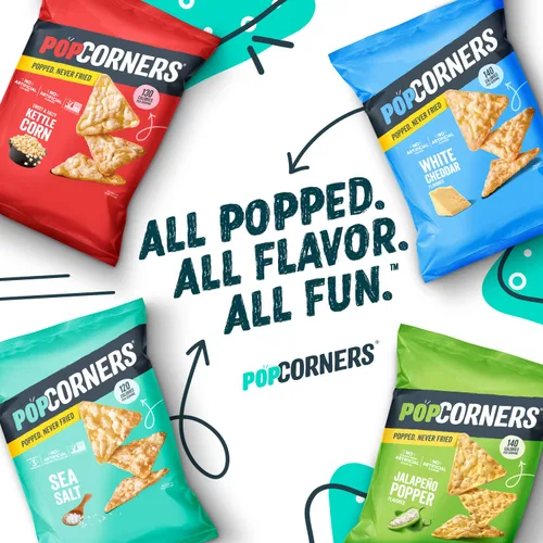 Vista 6 de PopCorners Snacks sin gluten, paquete variado de 3 sabores, bolsas de 1 onza (paquete de 20)