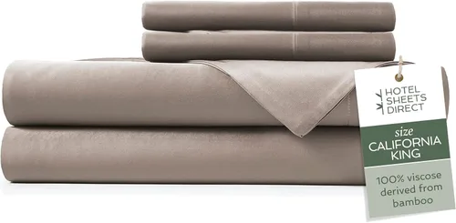 Vista 26 de Hotel Sheets Direct - Juego de sábanas 100% viscosa derivada de bambú tamaño individual - sábanas refrescantes con 1 funda de almohada