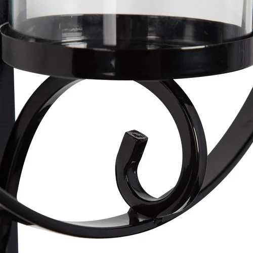 Vista 5 de Kate and Laurel Doria - Candelabro de pared de metal, color negro