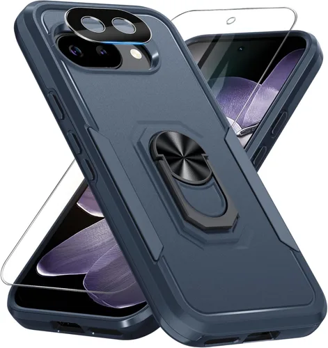 Vista 18 de Janmitta Funda para Google Pixel 7a con protector de pantalla + protector de lente de cámara, resistente a prueba de golpes, funda de teléfono