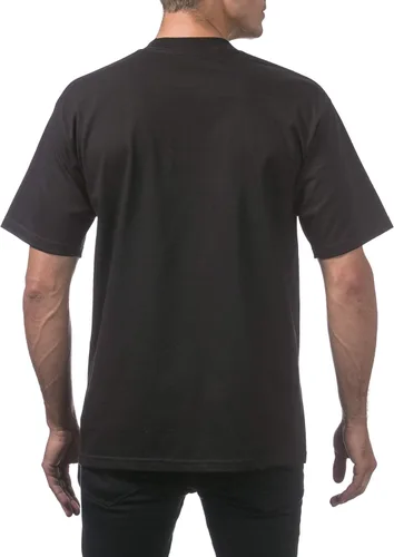 Vista 2 de Pro Club - Camiseta de manga corta para hombre, algodón pesado, cuello redondo