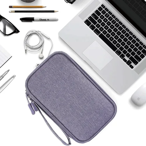 Vista 19 de Bolsa de organizador electrónico CAAORDKSO para viajes, USB, accesorios de cable, bolsa de organizador de accesorios electrónicos impermeable