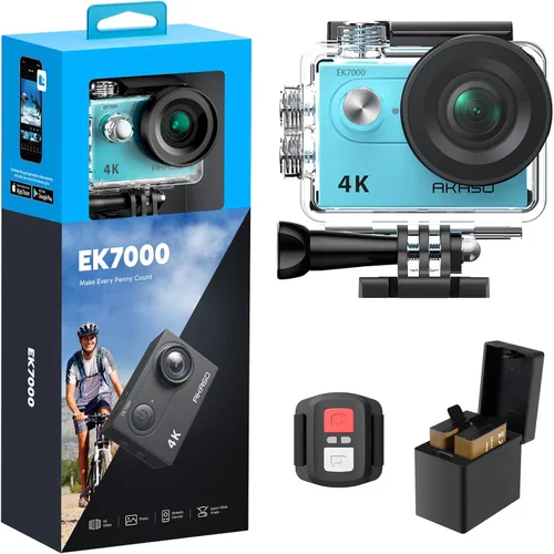 Vista 12 de Videocámara sumergible DV con wifi AAKASO EK7000 4K Action Camera Sports.