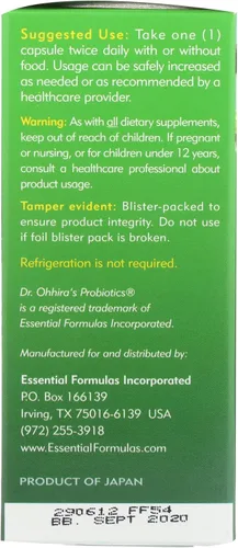Vista 5 de Fórmula original de probióticos Dr. Ohhira's de Essential Formulas, EF-12125, Marrón , 1, 1