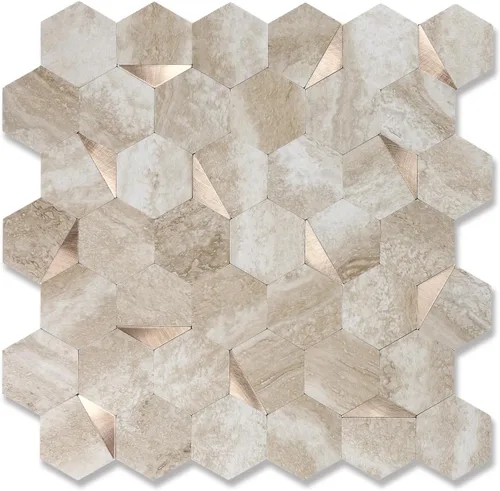 Vista 20 de Smaple - Protector contra salpicaduras hexagonales para pared de cocina, resistente al calor, azulejos inteligentes de PVC, 12 pulgadas, piedra
