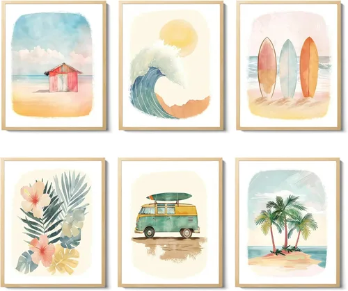 Vista 12 de Juego de 6 pósteres de cóctel de moda, impresiones de galletas de Martini y Queso, accesorios de decoración retro de cóctel, arte de pared de vino