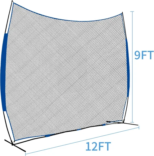 Vista 2 de Baseball Barrier Backstop Net Heavy Duty Portable with Carry Bag for Softball Lacrosse Training for Backyard Adults Practice