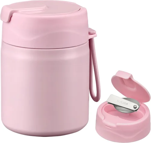 Vista 13 de Termo de sopa de 17oz para alimentos calientes para niños, frasco de alimentos aislado con cuchara, termo para almuerzo de alimentos calientes, caja