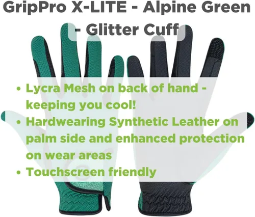 Vista 3 de eGlove - EQUEST GripPro X-LITE Guantes de equitación - Ligeros, transpirables, Material antideslizante - Parte trasera de malla cómoda - Guantes