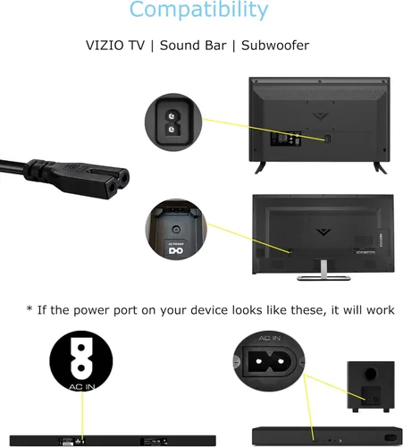 Vista 5 de Guy-Tech Cable de alimentación de CA para Sony Portable CFM-155 CFM165TW CFS-200 CFS-208 CFS-209 CFS-219 CFS-W308 Reproductor de CD/MP3 AM/FM