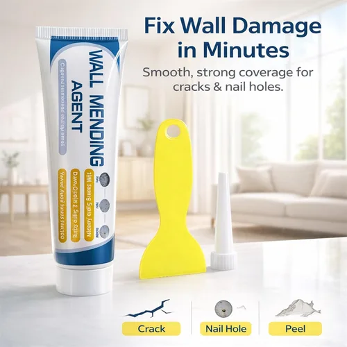 Vista 2 de Kit de reparación eficiente de paneles de yeso con raspador, kit de reparación de paneles de yeso de 4.23 onzas, agente reparador de pasta