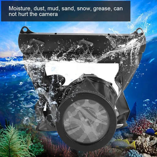 Vista 2 de Estink Kit de funda de buceo, funda de buceo subacuática para cámara subacuática, funda de buceo para cámaras DSLR, hasta 65.6 ft de profundidad