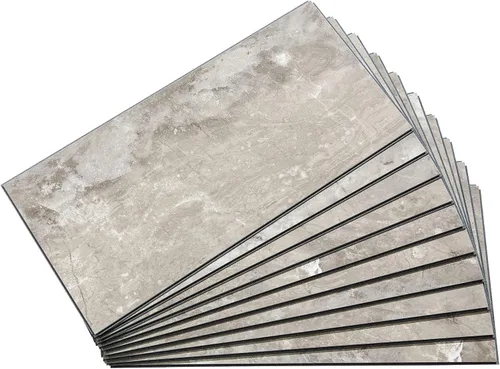Vista 30 de Palisade Azulejos de vinilo entrelazados impermeables para pared/salpicadero para cocina o baño en mármol español (muestra de 4.5x11 pulgadas)