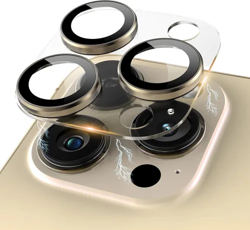 Vista 11 de Protector de lente de cámara con purpurina compatible con iPhone 15 Pro/iPhone 15 Pro Max, acrílico transparente más anillo de aleación de aluminio