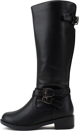 Soda "BIO-II" Botas de equitación altas para niñosniñasniños de tacón bajo a la moda