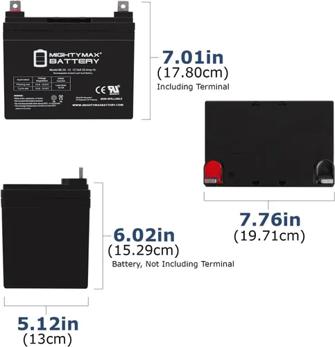 Vista 2 de Mighty Max Battery Batería SLA de 12V 35AH para generador solar Goal Zero YETI 400 - 2