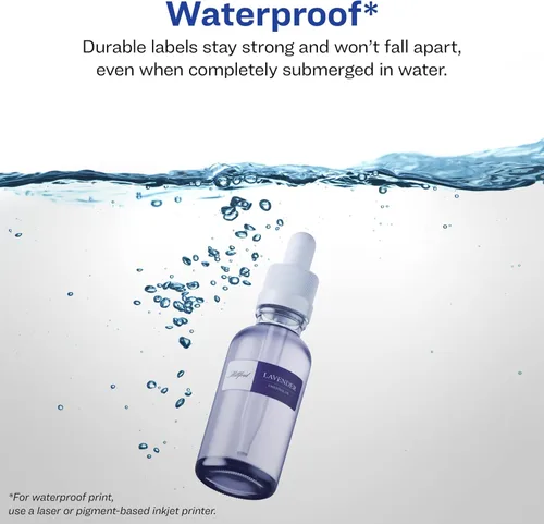 Vista 2 de Avery Etiquetas rectangulares impermeables duraderas, tecnología Sure Feed, 1 "x 2-5/8", 400 en total, etiquetas impermeables resistentes al aceite