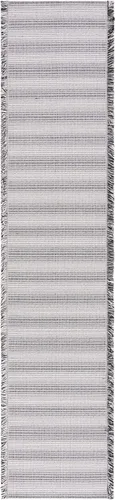 Vista 3 de SAFAVIEH Augustine Collection - Alfombra para pasillo, 2 x 9 pies, diseño de flecos de algodón a rayas, no desprende pelusa y es de fácil cuidado