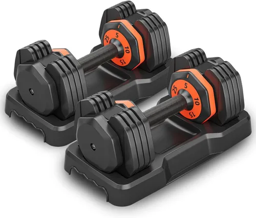 Vista 8 de LEEKEY Mancuernas ajustables, mancuernas con mango antideslizante para ejercicio y fitness, ajuste rápido de peso, equipo de entrenamiento