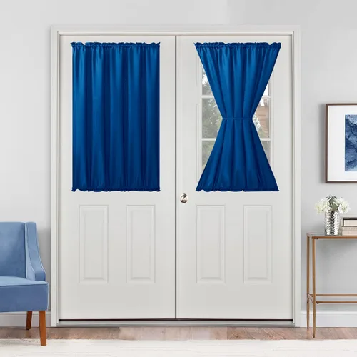 Vista 85 de Hiasan Cortinas francesas para puerta de privacidad, cortina frontal semitransparente con bolsillo para barra para ventana de puerta, 1 panel