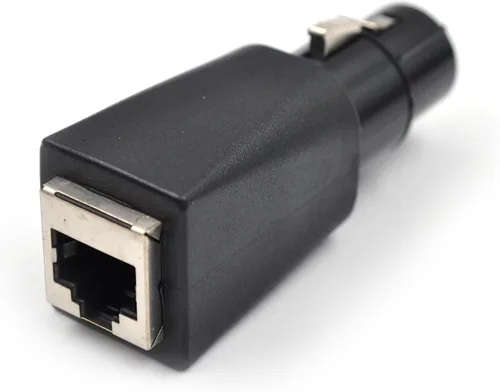 Vista 9 de Fmale - Adaptador XLR de 3 pines, conector DMX a RJ45 a Ethernet, negro Hembra (paquete de 4)