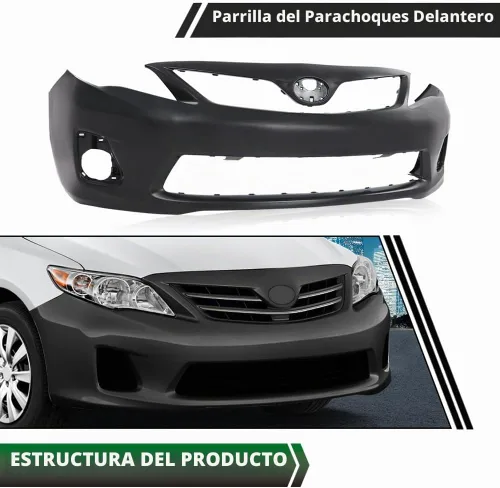 Vista 6 de GRAND ORANGE Cubierta de parachoques delantero para Toyota Corolla Base CE L LE 2011-2013
