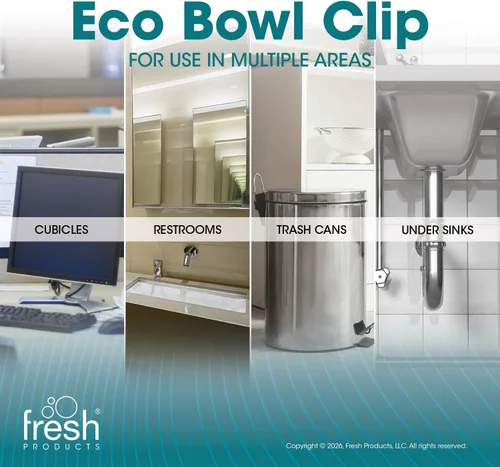 Vista 5 de Fresh Products Eco Bowl Clip Ambientador, Flor de Algodón, Azul, Paquete