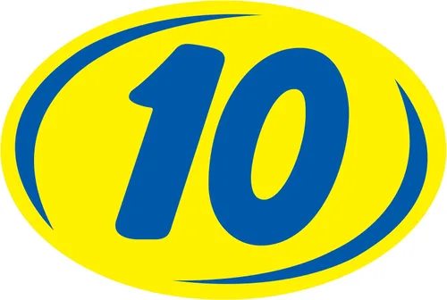 Vista 21 de Letrero de modelo Bold Year Black and Chartreuse, ovalado, adhesivo para parabrisas, duradero, impermeable, vinilo EZ-Line EZ226