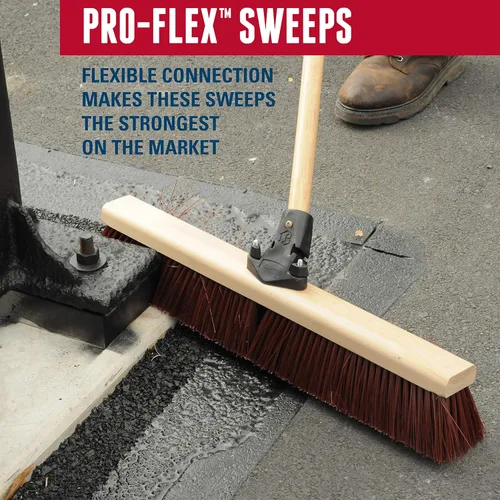 Vista 6 de Weiler 44604 Pro-Flex - Bloque de 24 pulgadas, relleno mediano de polipropileno granate, barrido