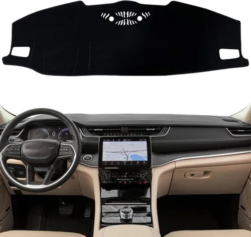 Cubierta de Alfombrilla para Tablero Personalizada para Consola Central Interior Compatible con Jeep Grand Cherokee L SUV 2021 2022 2023 Accesorios