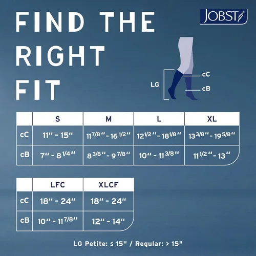 Vista 5 de JOBST Relief - Medias de compresión de 15-20 mmHg hasta la rodilla, puntera cerrada, beige, talla S