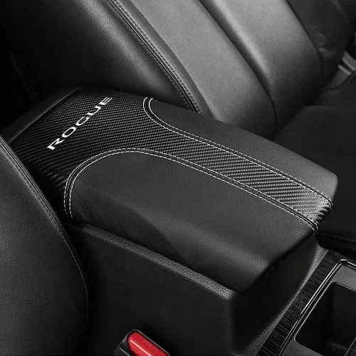 Vista 7 de XITER Protector de funda para reposabrazos de automóvil, 1 almohadilla de cuero para consola central para Nissan Rogue 2014-2020, 2017-2022 Rogue