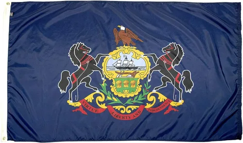 Vista 48 de FlagSource Bandera del estado de Alabama, material de nailon 200D con certificación FMAA, resistente, fabricada en Estados Unidos, resistente a
