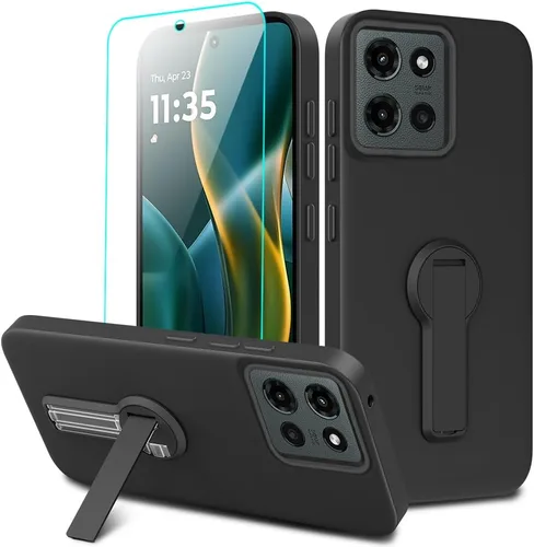 Vista 12 de Compatible con BLU Bold N4 Funda para teléfono, soporte oculto plegable giratorio de 360°, cubierta a prueba de golpes, funda protectora delgada
