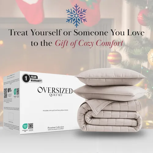 Vista 3 de Southshore Fine Living, Inc. - Juego de ropa de cama de gran tamaño, edredón de tamaño extra grande con fundas de almohada a juego