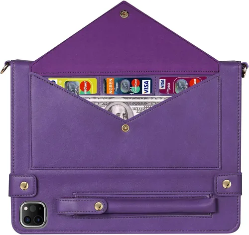 Vista 94 de Funda tipo bolso para iPad mini de 5ª/4ª/3ª/2ª/1ª generación de 7.9 pulgadas, Techcircle funda ligera tipo folio con soporte bandolera con billetera