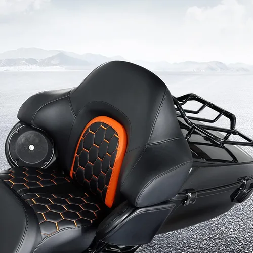 TCT-MOTORPARTS King Pack - Almohadilla para respaldo de pasajero cortada para Harley Touring Road King, Road Glide, Street Glide, Electra Glide