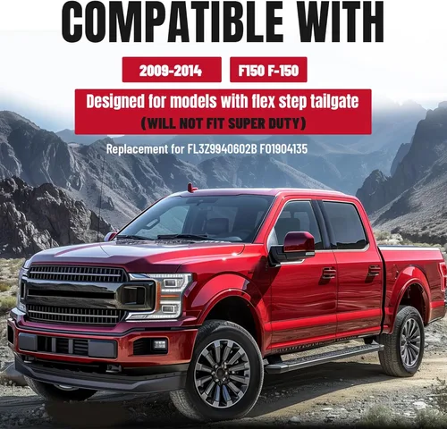 Vista 2 de HECASA Almohadilla Flexible Central para Escalón de Compuerta Trasera con Moldura de Acabado y Botón de Liberación Compatible con 2015 2016 2017