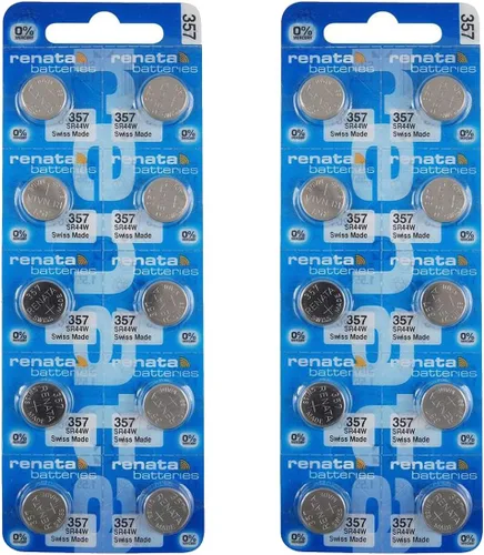 Vista 11 de Renata 357 SR44W Baterías – 1.55 V Óxido de Plata 357 Batería de reloj (2 unidades)