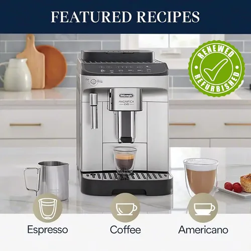 Vista 3 de De'Longhi Magnifica Evo - Máquina de café expreso con espumador manual, 4 recetas, ECAM29043SB (renovado)