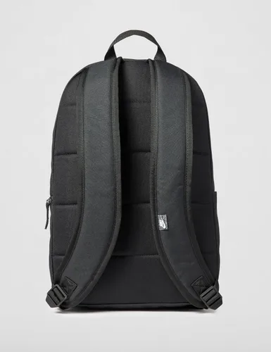 Vista 4 de Nike Adult Classics Heritage Mochila (25L, 23L o 6L) Hombres y Mujeres Negro/Negro/Blanco