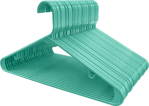 Vista 6 de Utopia Home Perchas de plástico paquete de 50 Perchas para ropa con ganchos Perchas para faldas Percha duradera y ahorra espacio Perchas de agua