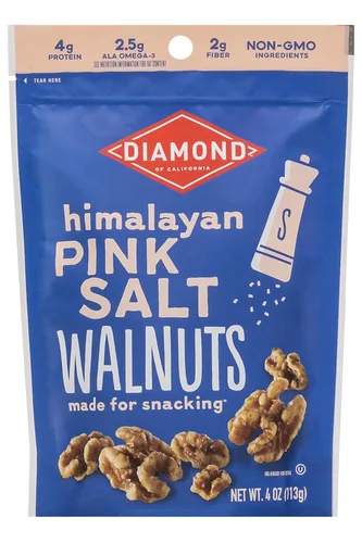 Vista 19 de Diamond of California Sal rosa del Himalaya nueces de walnut, 4 oz.