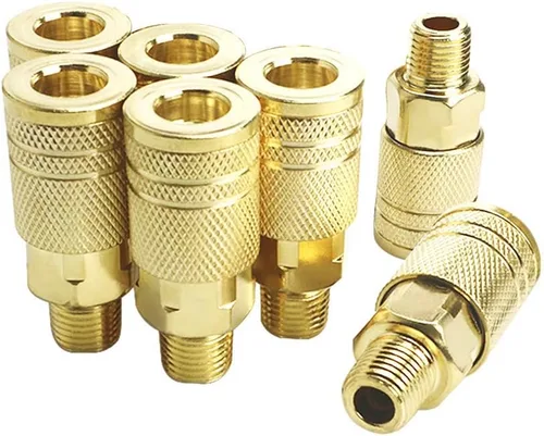 Vista 5 de Grehge eces - Juego de acopladores de aire hembra, rosca NPT de 1/4 de pulgada y herramienta neumática de conexión rápida de tamaño corporal