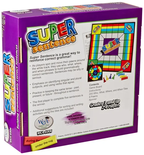 Vista 2 de Juego de oraciones súper de Learning Advantage Grados 3+ Juego de alfabetización para niños Aprende cómo estructurar oraciones