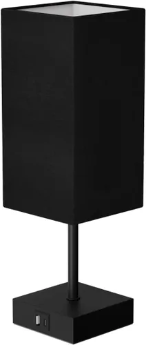 Vista 9 de Sailstar Lámpara de mesa para dormitorio, lámpara de noche táctil regulable de 3 vías, lámpara pequeña con 2 puertos de carga USB C+A, lámparas