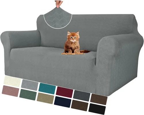 Vista 35 de MAXIJIN Funda súper elástica para sofá de 3 cojines, funda universal de 1 pieza para sofá de sala de estar, protector de muebles de elastano, apto