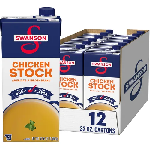Vista 11 de SWANSON S Caldo de pollo sin sal, cartón de 32 oz