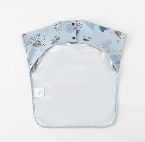 Vista 2 de GZMM Baberos impermeables para bebés, babero de alimentación con recogedor de alimentos, fácil de limpiar y lavable