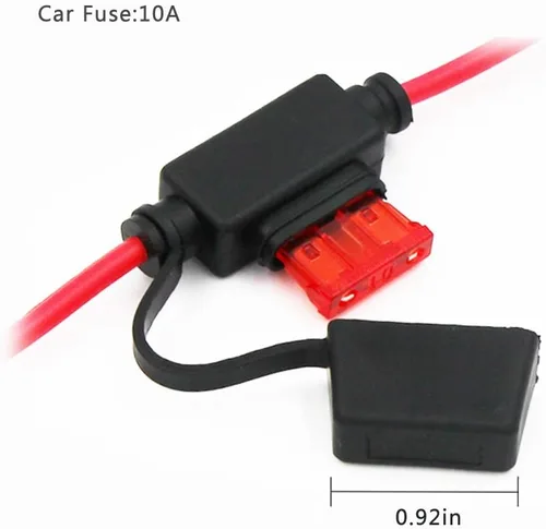 Vista 4 de SPARKING Enchufe para encendedor de cigarrillos hembra de automóvil de 3 pies a terminales de ojal, cable de extensión de 12 V con fusible de 10 A